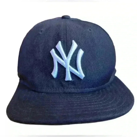 New York Yankees New Era YOUTH 6.5 Authentic 59FIFTY Fitted‎ Hat - Navy - Clean! - Picture 2 of 6